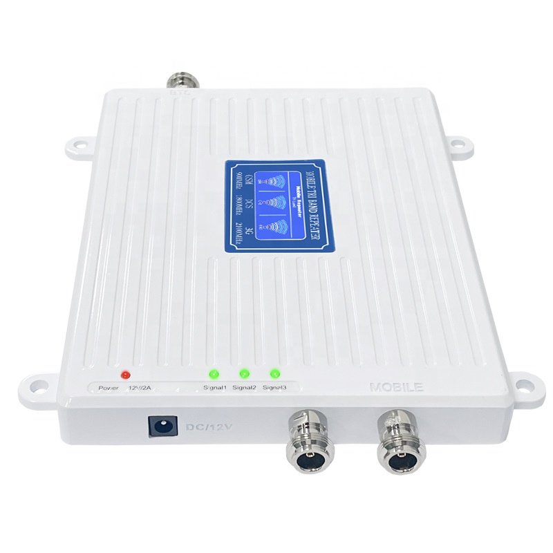 factory price 900mhz+1800mhz+2100mhz B8 B3 B1 band tri band gsm 2g 3g 4g lte mobile cellphone signal booster repeater